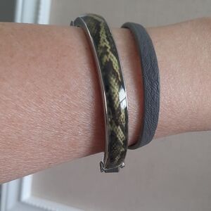 Lia SOPHIA Snake Print Wrap-around Bracelet